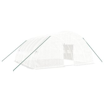 Tuinkas met stalen frame 36 m&sup2; 6x6x2,85 m wit 2
