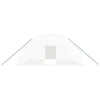 Tuinkas met stalen frame 36 m&sup2; 6x6x2,85 m wit 4