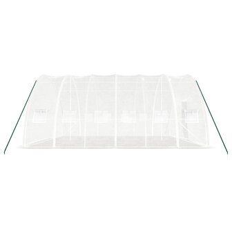 Tuinkas met stalen frame 36 m&sup2; 6x6x2,85 m wit 5