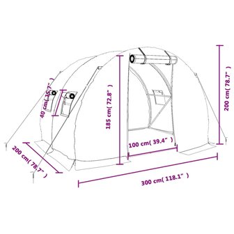 Tuinkas met stalen frame 6 m&sup2; 3x2x2 m 12