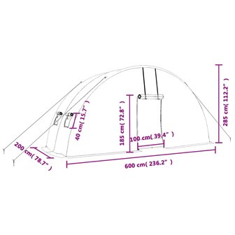Tuinkas met stalen frame 12 m&sup2; 6x2x2,85 m 12