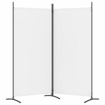 Kamerscherm met 2 panelen 175x180 cm stof wit 5