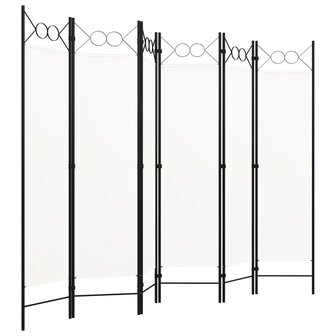 Kamerscherm met 6 panelen 240x180 cm wit 2