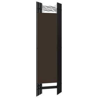 Kamerscherm met 6 panelen 240x180 cm bruin 4