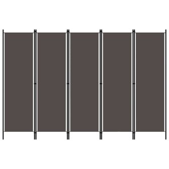 Kamerscherm met 5 panelen 250x180 cm antraciet 1