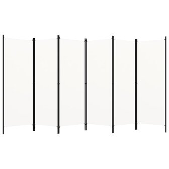Kamerscherm met 6 panelen 300x180 cm wit 1