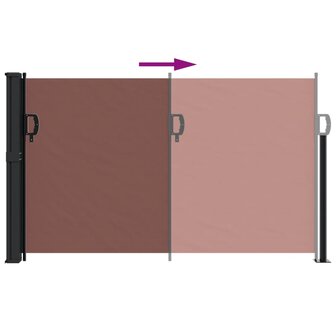 Windscherm uittrekbaar 120x600 cm bruin 5