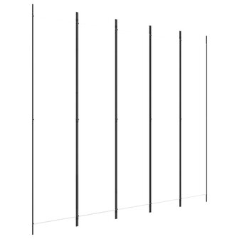 Kamerscherm met 5 panelen 250x220 cm stof wit 2