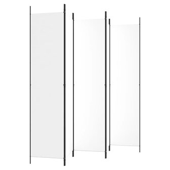Kamerscherm met 5 panelen 250x220 cm stof wit 5