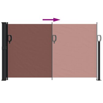 Windscherm uittrekbaar 120x500 cm bruin 5