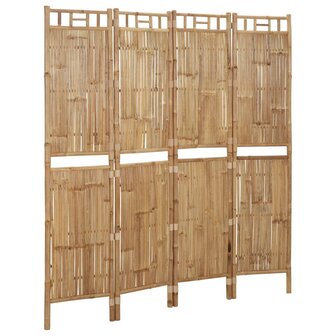 Kamerscherm met 4 panelen 160x180 cm bamboe 2