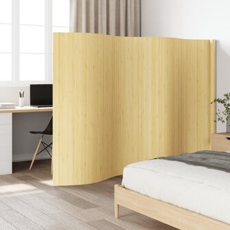 Kamerscherm&nbsp;165x400 cm&nbsp;bamboe lichtnaturel 1