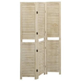 Kamerscherm met 3 panelen 105x165 cm massief paulowniahout 1