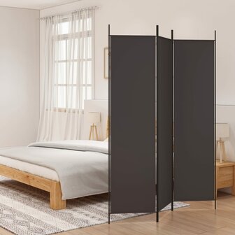 Kamerscherm met 3 panelen 150x200 cm stof bruin 1