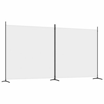 Kamerscherm met 2 panelen 348x180 cm stof wit 2