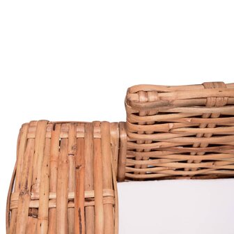 2-delig Bankstel met kussens natuurlijk rattan 9