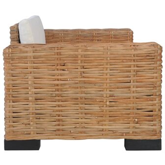3-delig Bankstel met kussens natuurlijk rattan 5