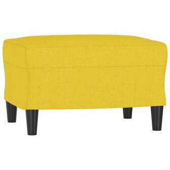 Driezitsbank met voetenbank 180 cm stof lichtgeel 5