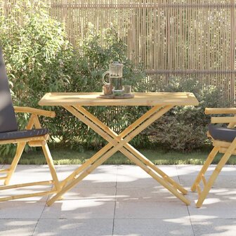 Tuintafel inklapbaar 110x55x75 cm bamboe 1