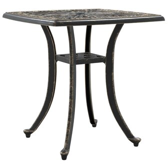 Tuintafel 53x53x53 cm gietaluminium bronskleurig 2