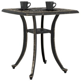 Tuintafel 53x53x53 cm gietaluminium bronskleurig 4