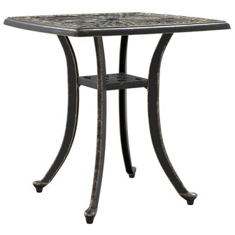 Tuintafel 53x53x53 cm gietaluminium bronskleurig 7