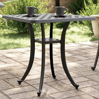 Tuintafel 53x53x53 cm gietaluminium zwart 1