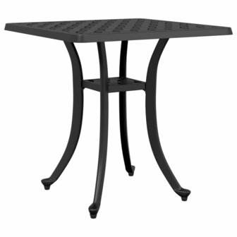 Tuintafel 53x53x53 cm gietaluminium zwart 2