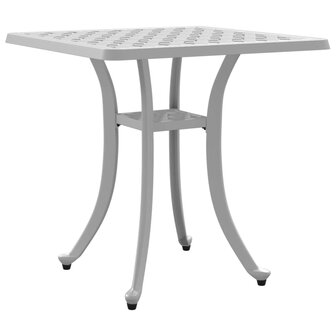 Tuintafel 53x53x53 cm gietaluminium wit 2