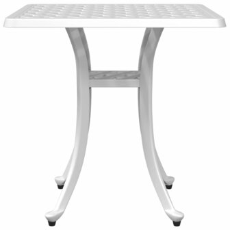 Tuintafel 53x53x53 cm gietaluminium wit 5