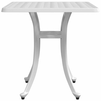 Tuintafel 53x53x53 cm gietaluminium wit 6