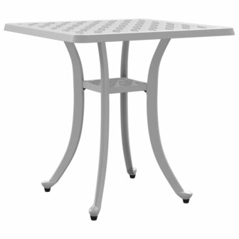 Tuintafel 53x53x53 cm gietaluminium wit 7