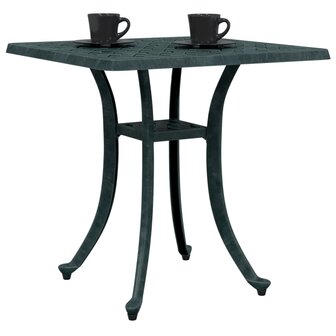 Tuintafel 53x53x53 cm gietaluminium groen 4