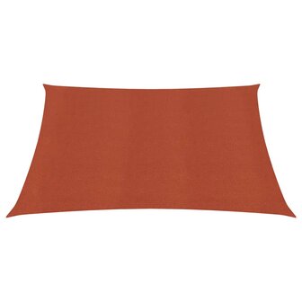 Zonnezeil 160 g/m&sup2; 2x2,5 m HDPE terracottakleurig 2