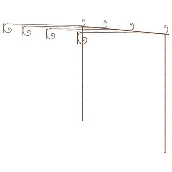 Tuinpergola 4x3x2,5 m ijzer antiekbruin 2