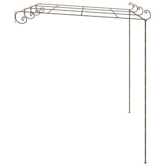 Tuinpergola 4x3x2,5 m ijzer antiekbruin 3