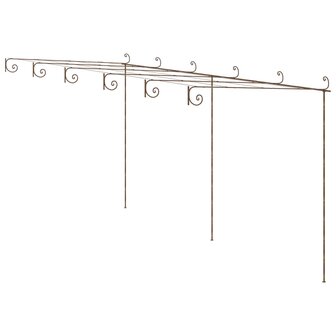 Tuinpergola 6x3x2,5 m ijzer antiekbruin 2