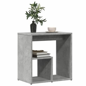 Bijzettafel 50x30x50 cm spaanplaat betongrijs 4