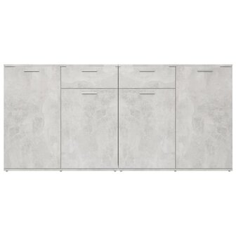 Dressoir 160x36x75 cm bewerkt hout betongrijs 6