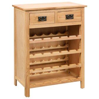 Wijnkast 72x32x90 cm massief eikenhout 1
