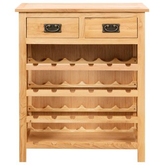 Wijnkast 72x32x90 cm massief eikenhout 2