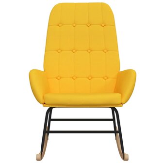 Schommelstoel stof mosterdgeel 3