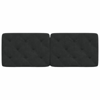 Hoofdbordkussen 120 cm fluweel zwart 5