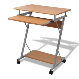 Studenten computerbureau 60 x 40 x 74 cm (bruin) 1