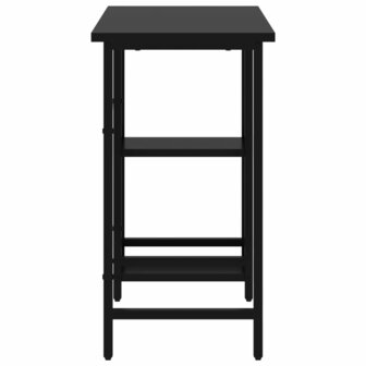 Computerbureau 80x40x72 cm MDF en metaal zwart 4