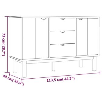 Dressoir OTTA 113,5x43x73 cm massief grenenhout 6