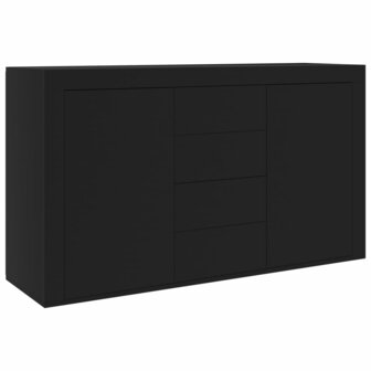 Dressoir 120x36x69 cm bewerkt hout zwart 2