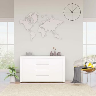 Dressoir 120x36x69 cm bewerkt hout hoogglans wit 1