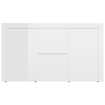 Dressoir 120x36x69 cm bewerkt hout hoogglans wit 6