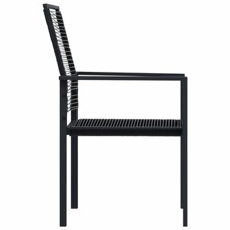 Tuinstoelen 4 st PVC-rattan zwart 4